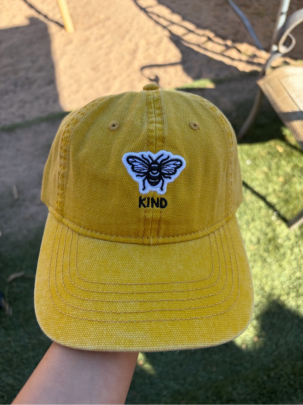 "Kind Bee" Yellow Cap
